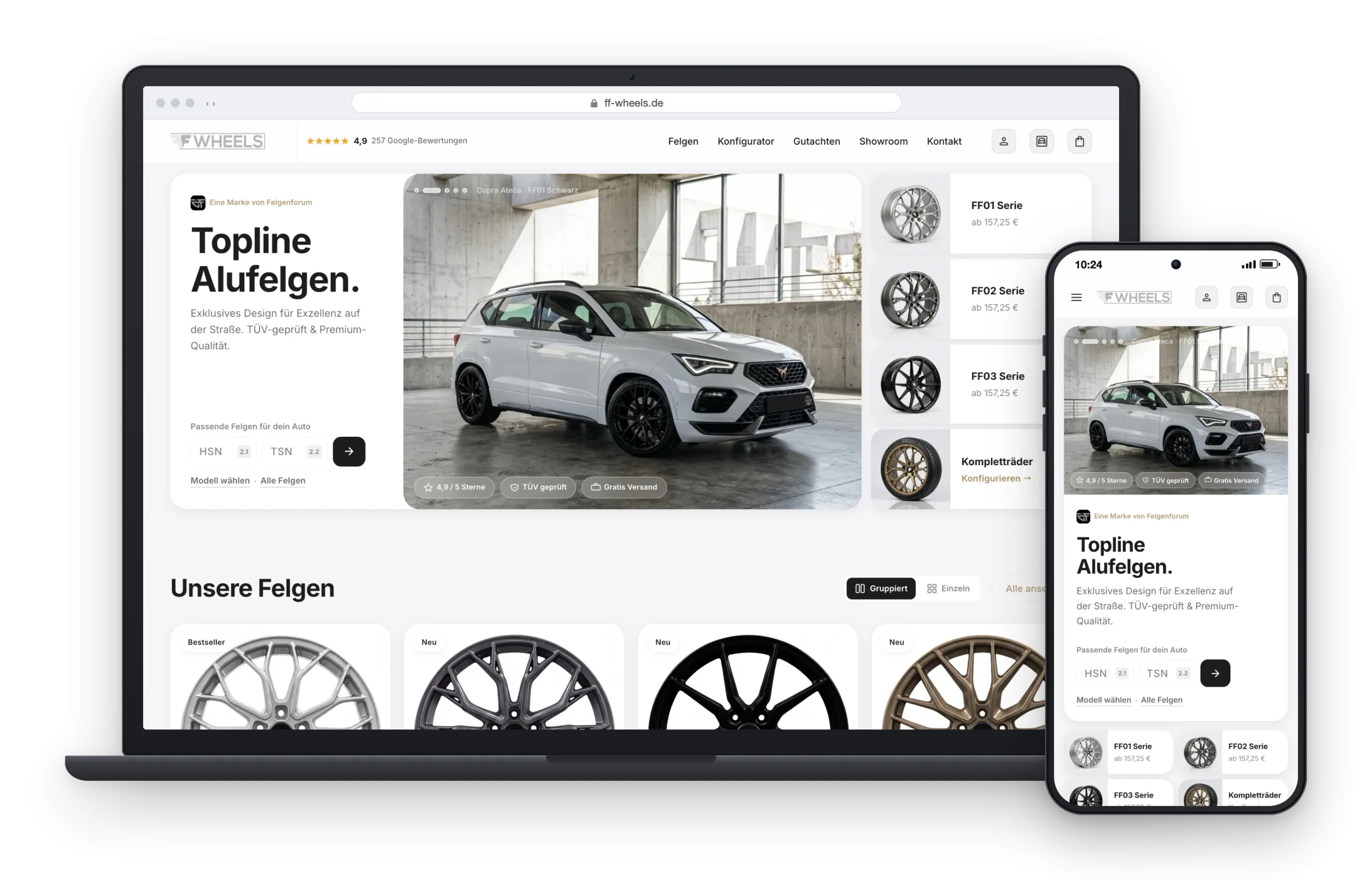 Onlineshop-Projekt FF Wheels